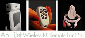 iJet wireless RF remote for iPod